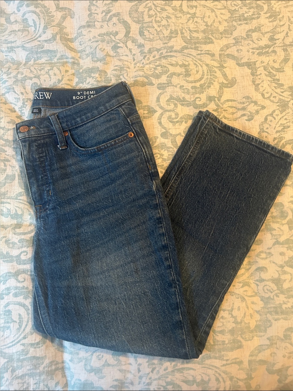 J. Crew 9” Demi Boot-Cut Jeans Hickory